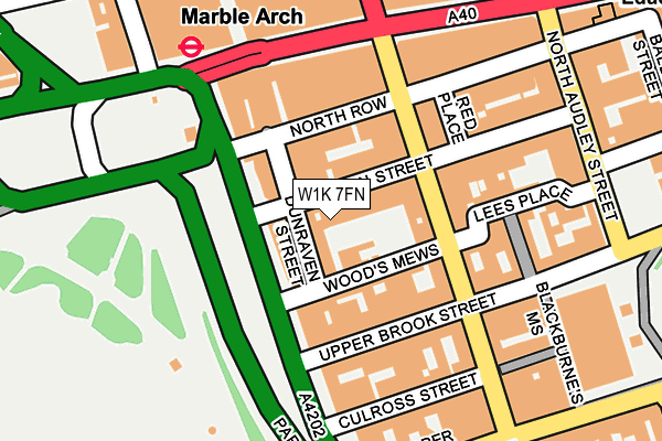 W1K 7FN map - OS OpenMap – Local (Ordnance Survey)