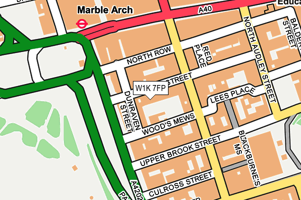 W1K 7FP map - OS OpenMap – Local (Ordnance Survey)