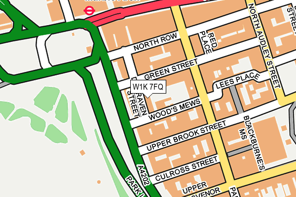 W1K 7FQ map - OS OpenMap – Local (Ordnance Survey)