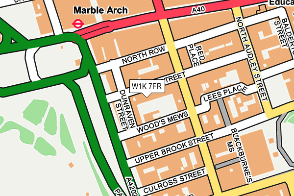 W1K 7FR map - OS OpenMap – Local (Ordnance Survey)