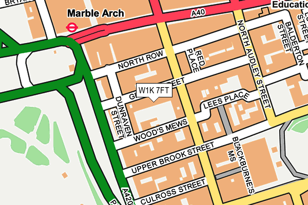 W1K 7FT map - OS OpenMap – Local (Ordnance Survey)