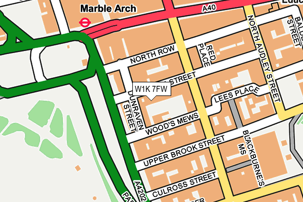 W1K 7FW map - OS OpenMap – Local (Ordnance Survey)