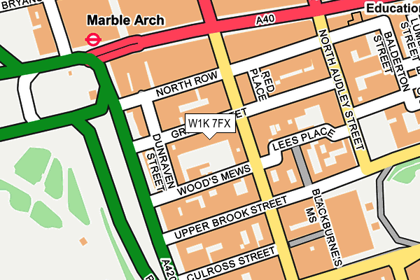 W1K 7FX map - OS OpenMap – Local (Ordnance Survey)