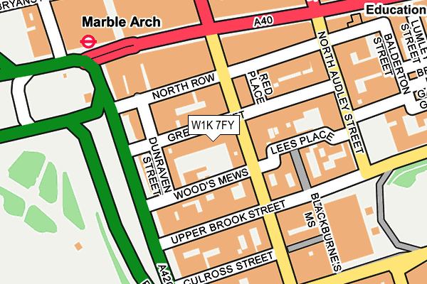 W1K 7FY map - OS OpenMap – Local (Ordnance Survey)