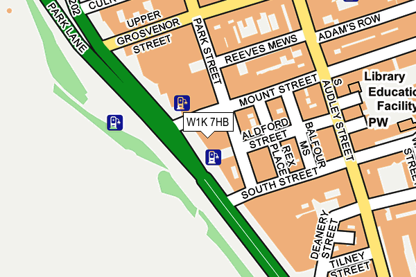 W1K 7HB map - OS OpenMap – Local (Ordnance Survey)