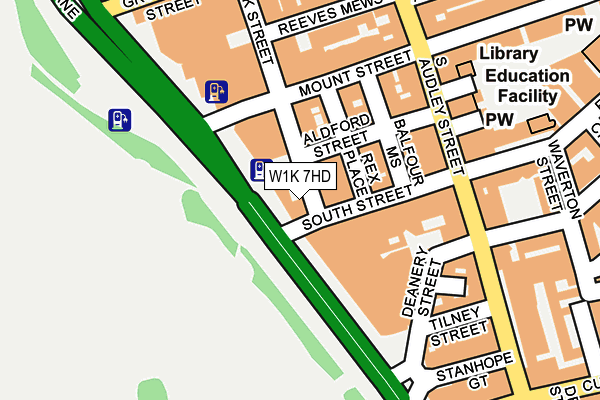 W1K 7HD map - OS OpenMap – Local (Ordnance Survey)