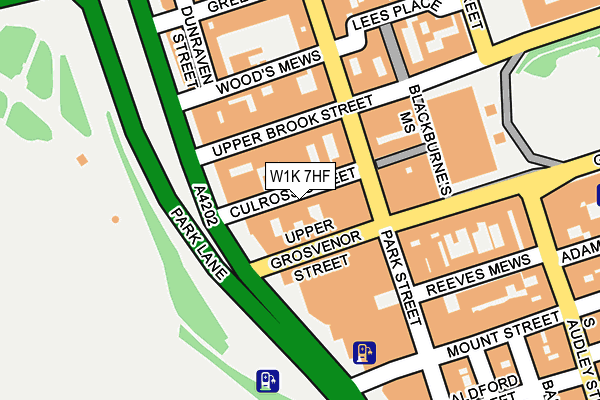 W1K 7HF map - OS OpenMap – Local (Ordnance Survey)