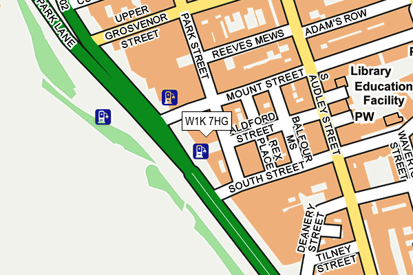 W1K 7HG map - OS OpenMap – Local (Ordnance Survey)