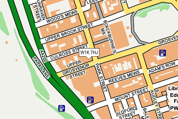 W1K 7HJ map - OS OpenMap – Local (Ordnance Survey)