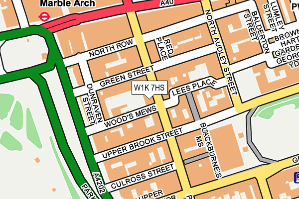 W1K 7HS map - OS OpenMap – Local (Ordnance Survey)