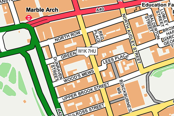 W1K 7HU map - OS OpenMap – Local (Ordnance Survey)