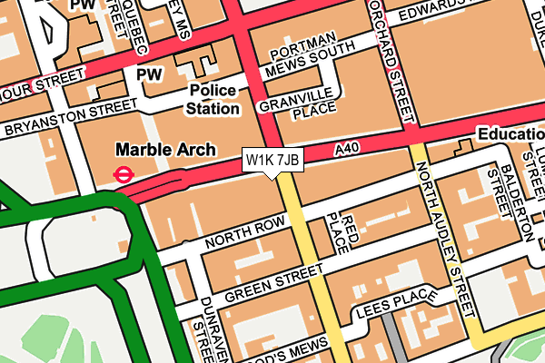 W1K 7JB map - OS OpenMap – Local (Ordnance Survey)