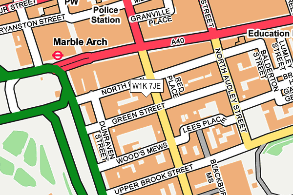 W1K 7JE map - OS OpenMap – Local (Ordnance Survey)