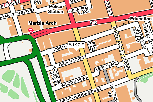 W1K 7JF map - OS OpenMap – Local (Ordnance Survey)
