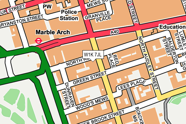 W1K 7JL map - OS OpenMap – Local (Ordnance Survey)