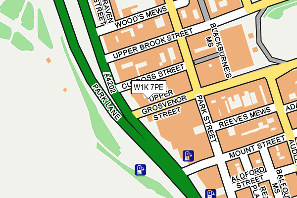 W1K 7PE map - OS OpenMap – Local (Ordnance Survey)