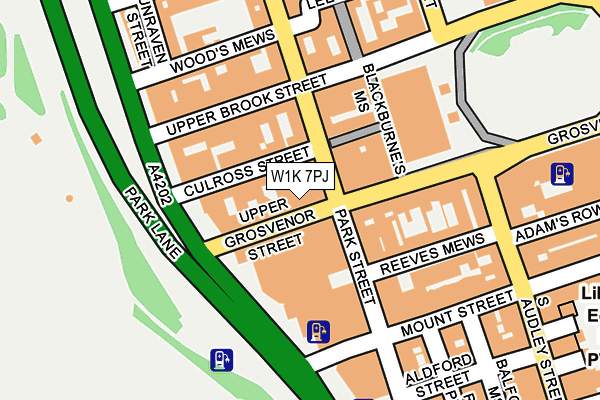 W1K 7PJ map - OS OpenMap – Local (Ordnance Survey)