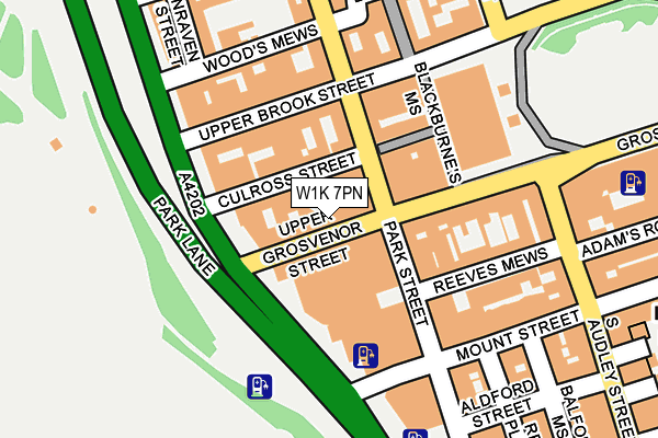 W1K 7PN map - OS OpenMap – Local (Ordnance Survey)