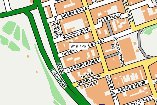 W1K 7PR map - OS OpenMap – Local (Ordnance Survey)