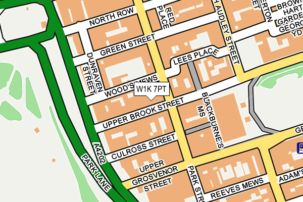 W1K 7PT map - OS OpenMap – Local (Ordnance Survey)
