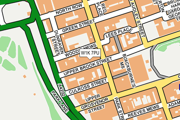 W1K 7PU map - OS OpenMap – Local (Ordnance Survey)