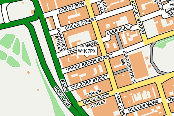 W1K 7PX map - OS OpenMap – Local (Ordnance Survey)