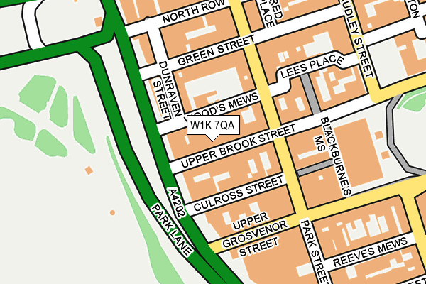 W1K 7QA map - OS OpenMap – Local (Ordnance Survey)