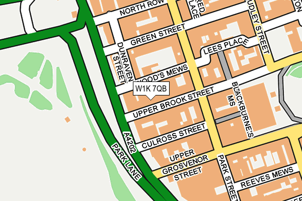 W1K 7QB map - OS OpenMap – Local (Ordnance Survey)