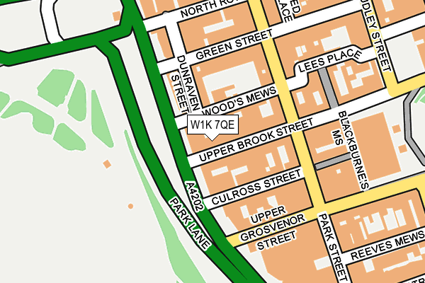 W1K 7QE map - OS OpenMap – Local (Ordnance Survey)