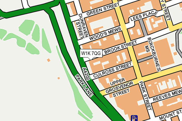 W1K 7QG map - OS OpenMap – Local (Ordnance Survey)