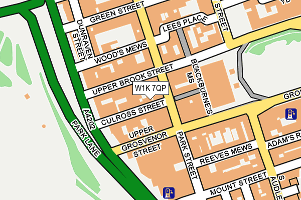 W1K 7QP map - OS OpenMap – Local (Ordnance Survey)