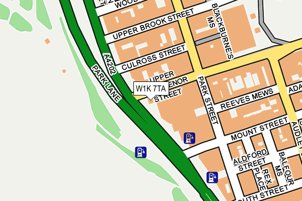 W1K 7TA map - OS OpenMap – Local (Ordnance Survey)