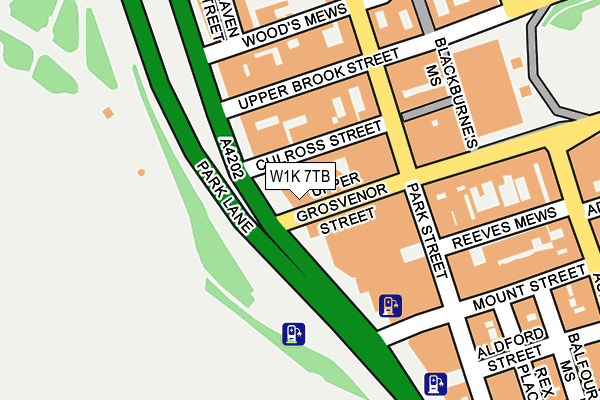 W1K 7TB map - OS OpenMap – Local (Ordnance Survey)