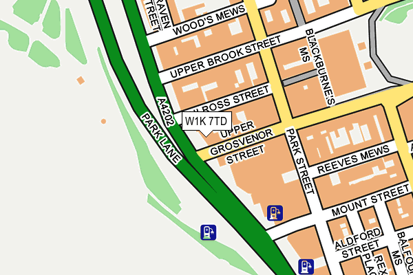 W1K 7TD map - OS OpenMap – Local (Ordnance Survey)