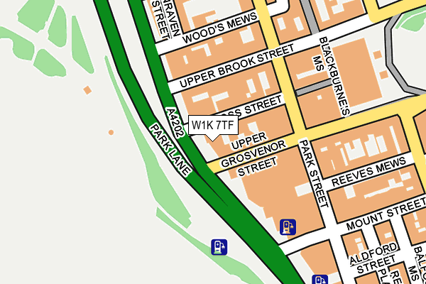 W1K 7TF map - OS OpenMap – Local (Ordnance Survey)