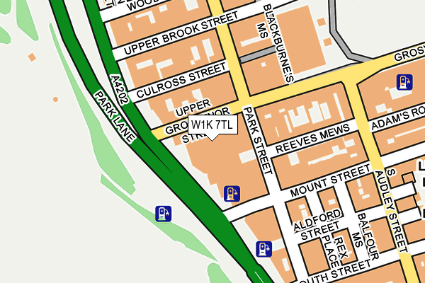 W1K 7TL map - OS OpenMap – Local (Ordnance Survey)