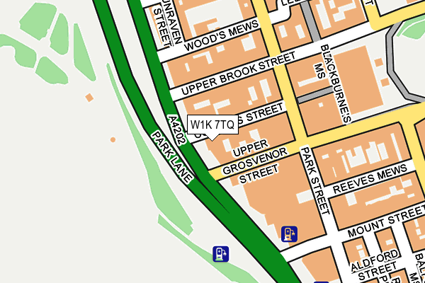 W1K 7TQ map - OS OpenMap – Local (Ordnance Survey)