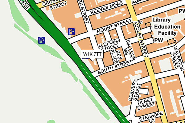 W1K 7TT map - OS OpenMap – Local (Ordnance Survey)