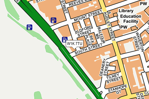 W1K 7TU map - OS OpenMap – Local (Ordnance Survey)