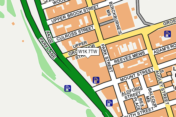 W1K 7TW map - OS OpenMap – Local (Ordnance Survey)