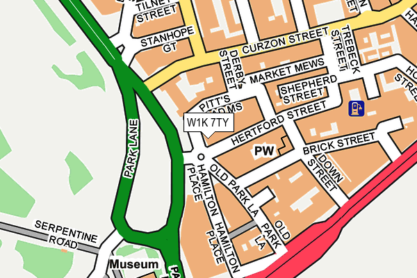 W1K 7TY map - OS OpenMap – Local (Ordnance Survey)