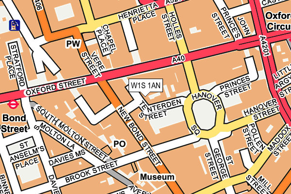 W1S 1AN map - OS OpenMap – Local (Ordnance Survey)