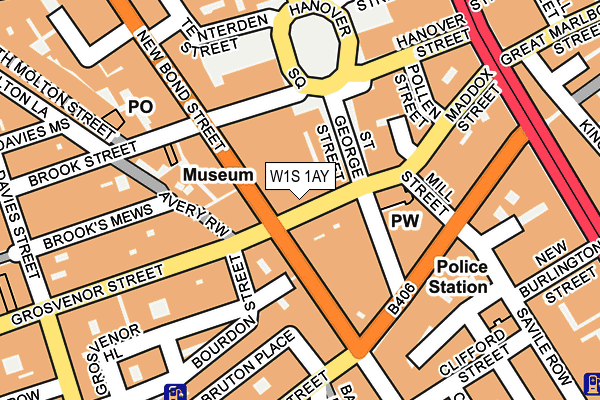 W1S 1AY map - OS OpenMap – Local (Ordnance Survey)