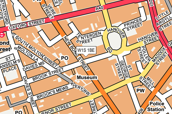 W1S 1BE map - OS OpenMap – Local (Ordnance Survey)