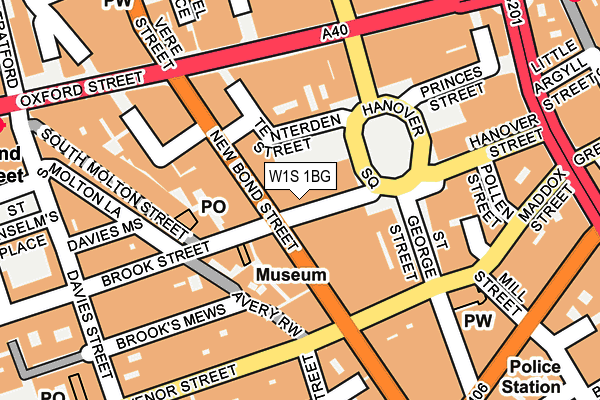 W1S 1BG map - OS OpenMap – Local (Ordnance Survey)