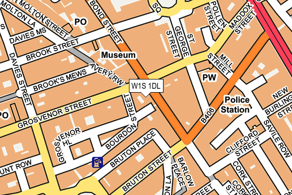 W1S 1DL map - OS OpenMap – Local (Ordnance Survey)