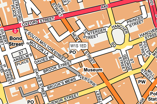 W1S 1ED map - OS OpenMap – Local (Ordnance Survey)