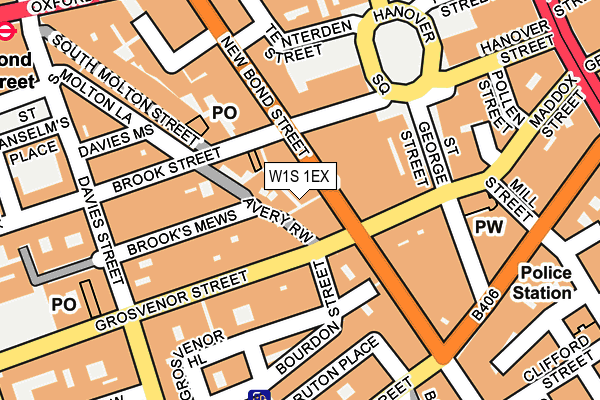 W1S 1EX map - OS OpenMap – Local (Ordnance Survey)