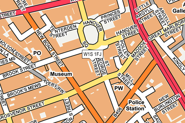 W1S 1FJ map - OS OpenMap – Local (Ordnance Survey)