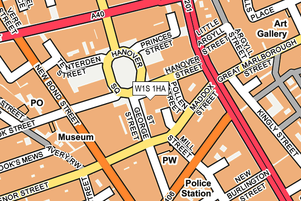 W1S 1HA map - OS OpenMap – Local (Ordnance Survey)